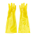 PVC浸塑全胶手套劳保耐磨工作浸胶加长加厚防水防油耐酸碱工业橡 长45厘米5双 L