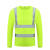 圆领反光速干衣环卫反光衣反光工作服长袖反光工地服施工安全背心 荧光绿 4XL