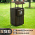 户外垃圾桶分类环卫 商用室外公园景区小区 大号金属果皮箱不锈钢 金箍棒单桶