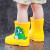 儿童雨鞋儿童可爱雨鞋防水防滑小童雨靴幼儿胶鞋宝宝水鞋2-7岁卡 蓝色小恐龙 内长14cm(大概18-22码)
