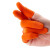 稳斯坦 WF116 一次性乳胶防滑手指套 工业橡胶手指套劳保手套 (100只)橘色29大号 