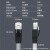 SPUE 超六类单股双屏蔽万兆网络跳线SFTP-23AWG 灰色 SP-6A-100m