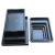 黑色塑料防静电方盘托盘浅盘长方形物料零件工具元件盒ESD胶盘厚 17号方盘283*220*27mm