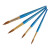 温莎牛顿（WINSOR&NEWTON）蓝杆水彩画笔套装纤维混合西伯利亚貂毛圆头笔手绘勾线笔软头绘画笔 官方4支套装