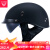 VCOROS碳纤维摩托车头盔美式复古哈雷盔男女夏季电动车太子瓢盔轻便F02 升级款F-02-玻璃钢哑黑 XXL