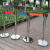 普舍（PUTSCHE）加厚不锈钢隔离杆一米线排队道路围栏可伸缩安全护栏 2米单层不锈钢1根