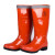 3531劳保鞋带反光环卫靴清洁工专用高帮雨靴劳保防水鞋 橙色 40码 