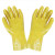 适配全浸塑防水橡胶杀鱼止滑防滑耐磨耐油加厚干活胶皮工作劳保用 黄色浸塑手套（10双） 均码
