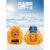 FSMZ风扇安全帽内置空调太阳能充电头盔建筑工地带制冷双男电帽子降温 黄色太阳能9000空调+双风扇+蓝