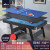 拓朴运动家用可折叠台球桌儿童子3合1室内多功能桌球台乒乓球桌书桌 0英寸 1.83米黑皮蓝布+