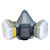 普达 防毒面具FD-412+D17型滤毒盒 硅胶防无机/酸性气体防粉尘口罩防毒面罩