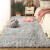 芍萌地毯卧室大面积满铺加厚客厅床边毯少女房间毛绒撸猫感柔和 浅灰色 40x120/厘米