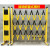 电力施工安全护栏玻璃钢绝缘移动伸缩围栏道路警示隔离栏栅栏围挡 黑黄1.2米高*2.5米长适