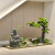 丰庭室内摆件组合楼梯下造景轻奢假山石头仿真绿植装饰大型落地摆件 套餐十三 长0.8宽0.8高1.5/m