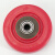 海斯迪克 PVC红色单配脚轮手推车轱辘工业轮子 3寸单轮（4个起售）