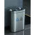 不锈钢分类垃圾桶电梯口商用大容量商用公共场合双通连体果皮箱 方形砂银钢带烟灰缸 30升+30升
