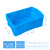 车间塑料周转箱灰色收纳盒小号长方形家用零件盒螺丝储物箱养龟箱 蓝色XM:390x245x140mm 加厚周转箱