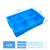 塑料分格周转箱长方形塑料盒格子零件盒工具箱胶箱四格收纳整理箱 蓝色四格箱590x380x140mm 四格箱