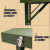 鹰嘴龙 野战折叠桌户外便携折叠桌行军桌对折指挥作业桌60*120 高70 厚5.0 绿色