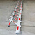 罗德力 升降道闸栏杆 挡车栅栏铝合金八角杆双杆带栅栏 100*45mm长度3米 红白色