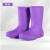 新款雨鞋女士高筒雨靴中筒防滑防水加绒胶鞋套鞋时尚高筒耐磨水鞋 梦幻紫(中筒-26cm左右) 38