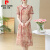 皮尔卡丹（pierre cardin）新中式国风连衣裙女夏季洋气旗袍改良收腰显瘦宽松薄款裙子 红色 XL