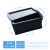 加厚长方形塑料收纳箱带盖五金零件盒小号黑色工具箱不是防净电箱 黑色+专用三格+盖子 收纳零件盒