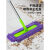 家用平板拖把雪尼尔大号面板加厚加宽拖布干湿两用一拖净可伸缩 60雪尼尔长绒紫共4布刮水器