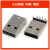 USB2.0A公贴片焊线接线90度弯针插板式180度直插数据线连接线 焊板 90度 黑色