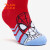 安踏儿童袜子男童短袜2024年夏季新款蜘蛛侠印花运动吸汗透气舒适袜子 红色-2 S  建议3-5岁