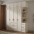 梵晟豪2024新款法式奶油风轻奢实木质柜子衣柜家用卧室小户型现代简约成 2门衣柜(总长:0.8米)