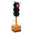 元族气动液压临时信号灯红绿灯太阳能可移动式道路三色升降指示灯 单面200-3-30型固定立柱 20