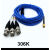 KISTLER三轴加速度线缆 硅胶 柔线缆（1734A10K04）四芯头(1/4- 306K-004 长度15m