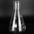 三角烧瓶 高硼硅玻璃锥形瓶带塞大口500ml配三角瓶硅胶塞子实验室 直口100ml+塞27-31mm 环球