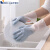 pvc橡胶手套家用防水洗衣胶皮干活劳保清洁家务洗碗手套厨房 莫兰迪粉37cm（加长） L码