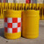 防撞桶圆柱形滚塑防撞桶道路交通塑料隔离墩注水分流桶警示反光桶 600*800加厚滚塑