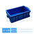 车间塑料周转箱灰色收纳盒小号长方形家用零件盒螺丝储物箱养龟箱 蓝色XM:390x245x140mm 加厚周转箱
