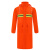 环卫清洁工雨裤分体交通公路施工保洁反光防水 长款雨衣 双层网布F3 橘红 M