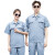 有豫 工作服套装 夏季短袖透气 电焊棉劳保服 单位：套 浅蓝色 XL/175 