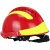 融测F2头盔抢险救援头盔消防员头帽新式韩式欧式防护地震应急蓝天救援 头盔abs+护目镜+灯架