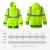 反光雨衣建筑施工保安荧光防水外套环卫保安巡逻防风可印字 206款300D(PU)黄色套装 M码