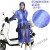 带袖连衣裙雨衣踏板电动车旅游韩国时尚成人徒步有袖步行雨衣雨裙定制定制 宝石青(波点) XL