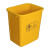 适用废弃物垃圾桶黄色无盖桶加厚塑料污物桶废物医院生活灰色小号 40L桶一个+袋子100个