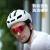 一体式骑行眼镜定制度数户外运动变色跑步自行车防风护目镜 透明灰框-透明变炫红(变色)
