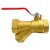 Y型带过滤器球阀6分地暖分水器进水阀门1寸黄铜暖气自来水管开关 普通DN25（1寸）黄铜过滤器