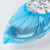 防水鞋套一次性无纺布加厚塑料耐磨用角膜室内胶角脚套整箱鞋袋HX 蓝色塑料200只防水 均码