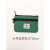 袋鼠（KANGAROO）双层拉链零钱包帆布男女学生高中生布料卡包简约迷你女放卡小钱包 军绿色 A2双层卡包