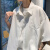UYUK胖子大码夏季2024新中式竹子刺绣短袖衬衫男夏季冰丝凉感三 白色 2XL