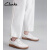 Clarks其乐艺动系列男鞋休闲复古德训鞋潮流舒适滑板鞋男 白色 261703017 39.5