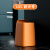 垃圾桶2024新款大号卫生间高颜值卧室厨房客厅厕所办公室纸篓 18L橘色